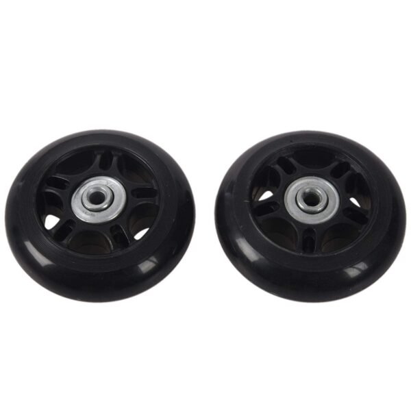 F-ber Luggage Suitcase Wheels 63x24mm/2.48" x0.94'' w/ 6mm ABEC 608zz Bearings, Inline Outdoor Skate Replacement Wheels, Set of (2) Wheels (OD:63 W:24 ID:6 Axles:35 & 40mm)